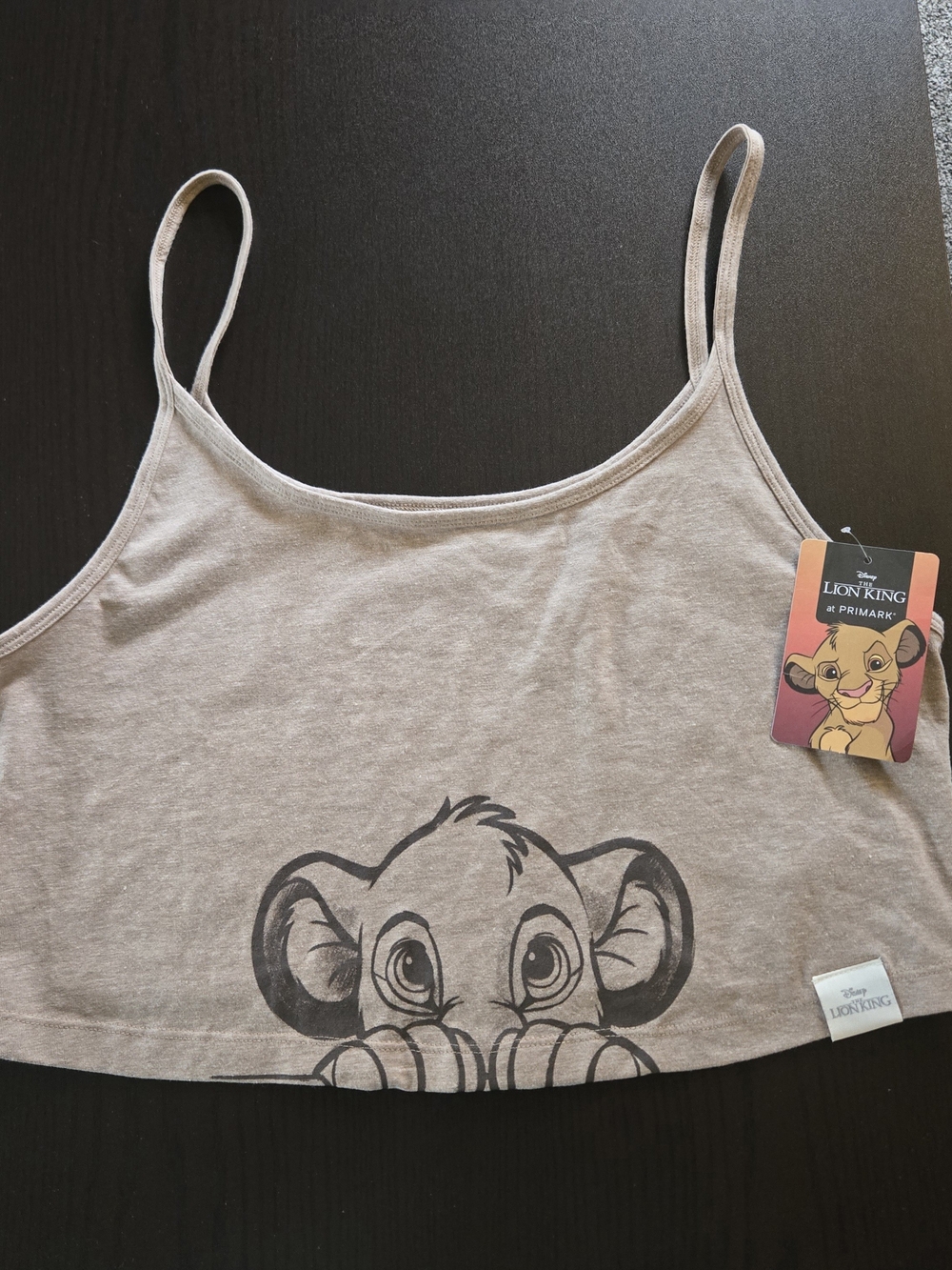 The Lion King x Primark Simba Crop Tank Top - Light Mocha